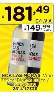 Hipermay Inca Las Moras Vino Blanco Dulce / Cab-Sauv 750cc oferta