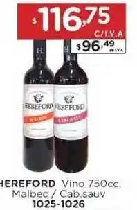 Hipermay Hereford Vino Malbec / Cab. Sauv 750cc oferta