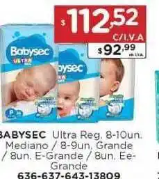 Babysec Ultra Reg. 8-10un. Mediano