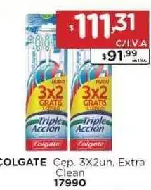 Hipermay Colgate Cep. Extra Clean 3x2un. oferta