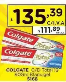 Hipermay Colgate C/D Total Blanc. Gel 90grs oferta