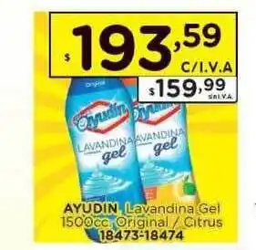 Hipermay Ayudín Lavandina Gel Original / Citrus 1500cc oferta