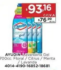 Hipermay Ayudín Lavandina Gel Floral / Citrus / Menta / Lavanda 700cc oferta