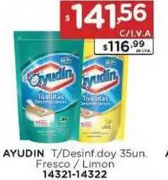 Hipermay Ayudín T/Desinf. Doy Fresco / Limon 35un. oferta