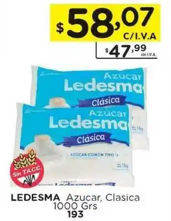 Hipermay Ledesma Azucar Clásica 1000grs oferta