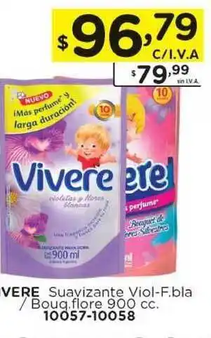 Hipermay Vivere Suavizante Viol-F.bla / Bouq.flore 900cc. oferta