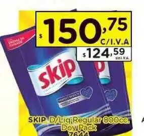 Hipermay Skip Diluir Liquido Regular Doy Pack 800cc. oferta