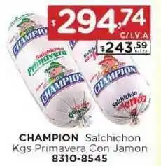 Hipermay Champion Salchichon Primavera Con Jamon Kgs. oferta