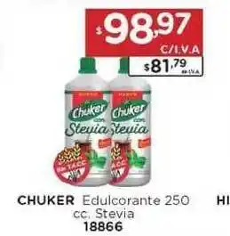 Hipermay Chuker Edulcorante Stevia 250cc. oferta