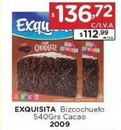 Hipermay Exquisita Bizcochuelo Cacao 540grs oferta