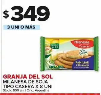 Carrefour Milanesa de soja granja del sol 8un oferta