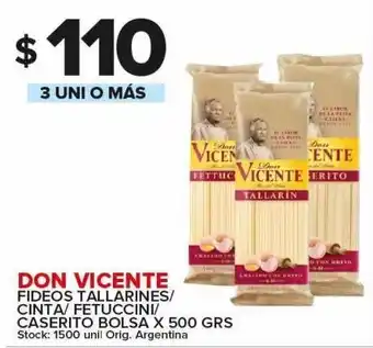 Carrefour Fideos don vicente / cinta / fetuccini 500g oferta