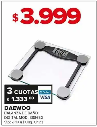 Carrefour Balanza de baño daewoo oferta