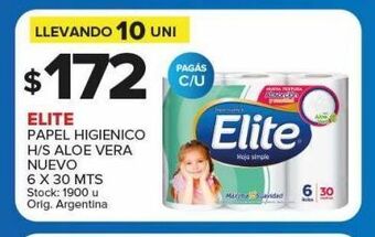 Carrefour Maxi Papel higiénico elite h/s aloe vera 6x30m oferta