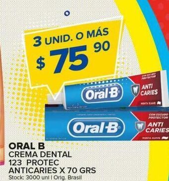 Carrefour Maxi Crema dental oral-b 123 70g oferta