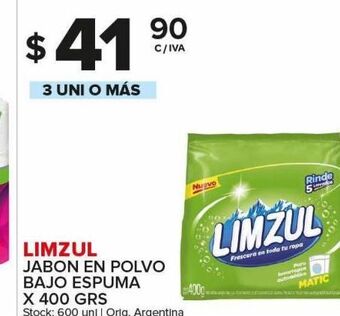 Carrefour Maxi Jabón en polvo limzul 400g oferta
