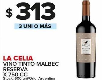 Carrefour Maxi Vino tinto la celia 750cc oferta