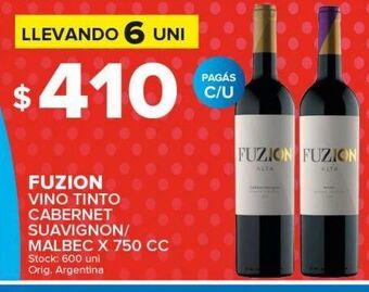 Carrefour Maxi Vino tinto fuzión 750cc oferta