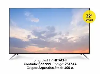 Coppel Smart led tv hitachi 32" oferta