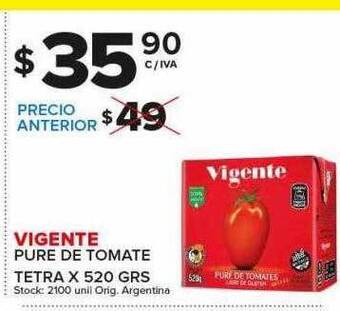 Carrefour Maxi Vigente Pure De Tomate Tetra oferta