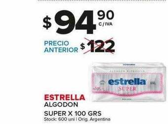 Carrefour Maxi Estrella Algodon Super oferta