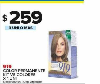 Carrefour Maxi 919 Color Permanente Kit Vs Colores oferta