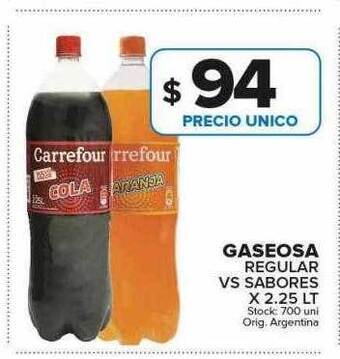 Carrefour Maxi Gaseosa Regular Vs Sabores oferta
