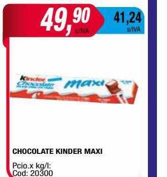 Maxiconsumo Chocolate Kinder Maxi oferta