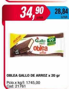 Maxiconsumo Oblea Gallo De Arroz oferta
