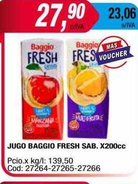 Maxiconsumo Jugo Baggio Fresh oferta