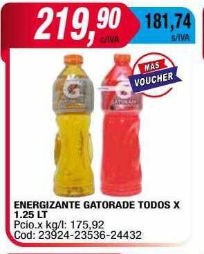 Maxiconsumo Energizante Gatorade oferta