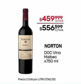 Nini Mayorista Norton Doc Vino Malbec oferta
