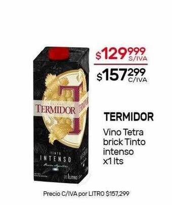 Nini Mayorista Termidor Vino Tetra Brick Tinto Intenso oferta