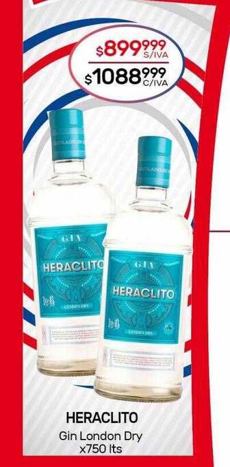 Nini Mayorista Heraclito Gin London Dry oferta