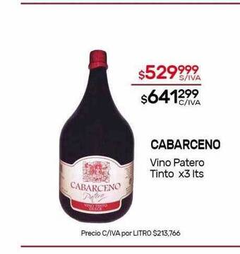 Nini Mayorista Cabarceno Vino Patero Tinto oferta