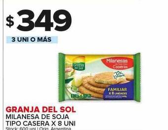 Carrefour Maxi Granja Del Sol Milanesa De Soja Tipo Casera oferta