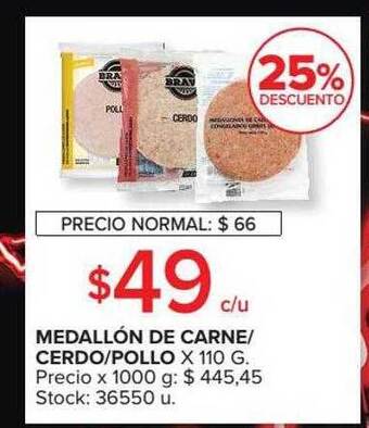 Carrefour Market Medallón De Carne, Cerdo, Pollo oferta