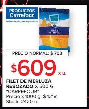 Carrefour Market Filet De Merluza Rebozado oferta