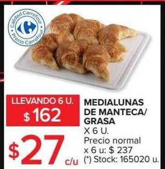 Carrefour Market Medialunas De Manteca, Grasa oferta