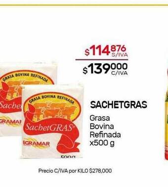 Nini Mayorista Sachetgras Grasa Bovina Refinada oferta