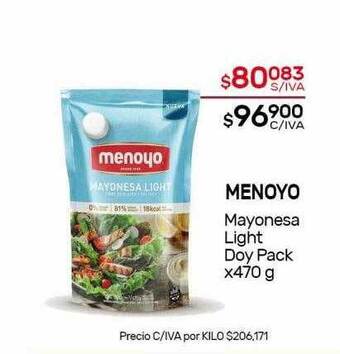 Nini Mayorista Menoyo Mayonesa Light Doy Pack oferta