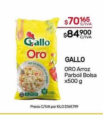Nini Mayorista Gallo Oro Arroz Parboil Bolsa oferta