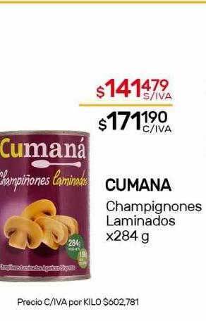 Nini Mayorista Cumana Champignones Laminados oferta