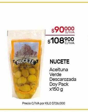 Nini Mayorista Nucete Aceituna Verde Descarozada Doy Pack oferta
