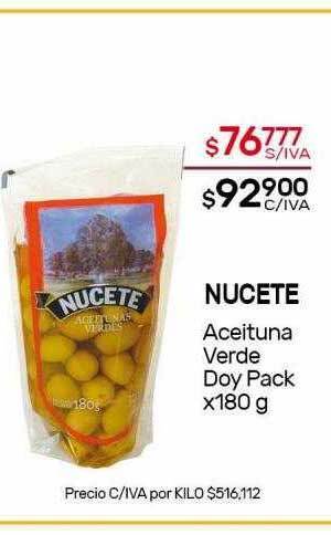 Nini Mayorista Nucete Aceituna Verde Doy Pack oferta
