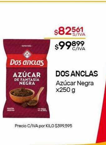 Nini Mayorista Dos Anclas Azúcar Negra oferta