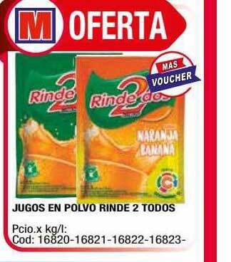 Maxiconsumo Jugos En Polvo Rinde 2 oferta