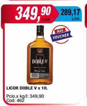 Maxiconsumo Licor Doble V oferta