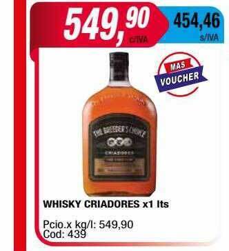 Maxiconsumo Whisky Criadores oferta