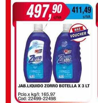 Maxiconsumo Jab Liquido Zorro oferta
